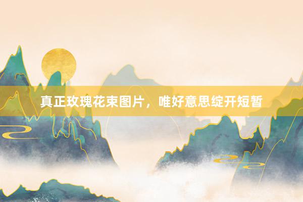 真正玫瑰花束图片，唯好意思绽开短暂
